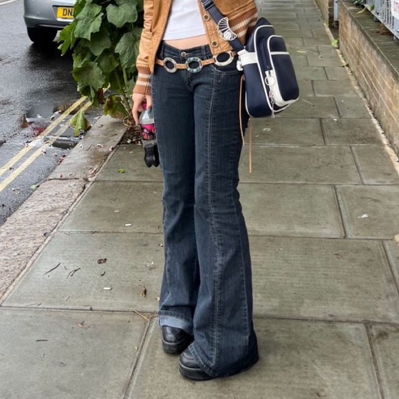 Vintage 7 Pure Low Rise Flare Jeans - Picture 1 of 8
